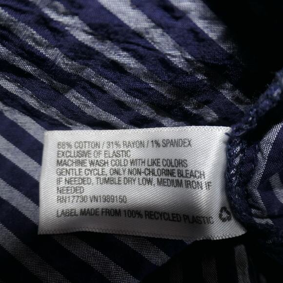 A New Day Maxi Dress Womens XL Stripe Smocked Adjustable Straps Pockets - Picture 11 of 11